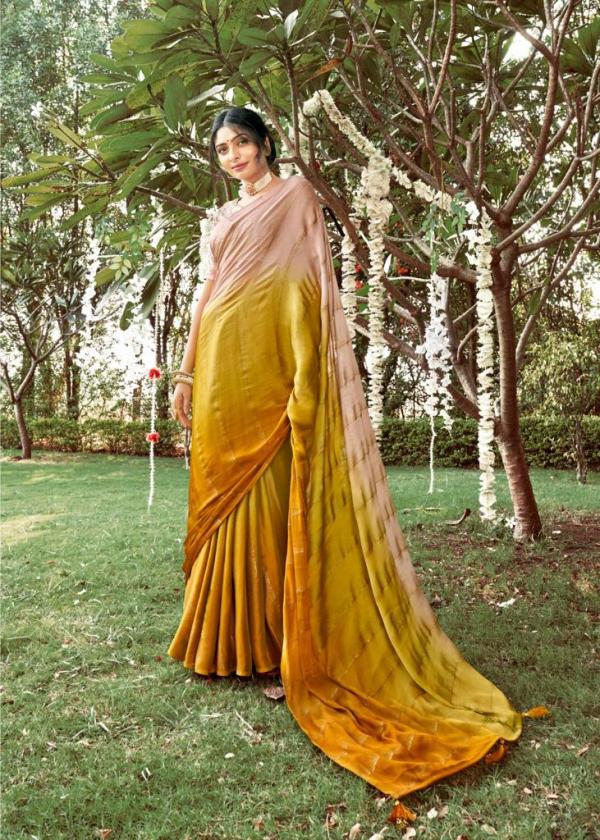 Kashvi Roohi Fancy Satin Plain Saree Collection